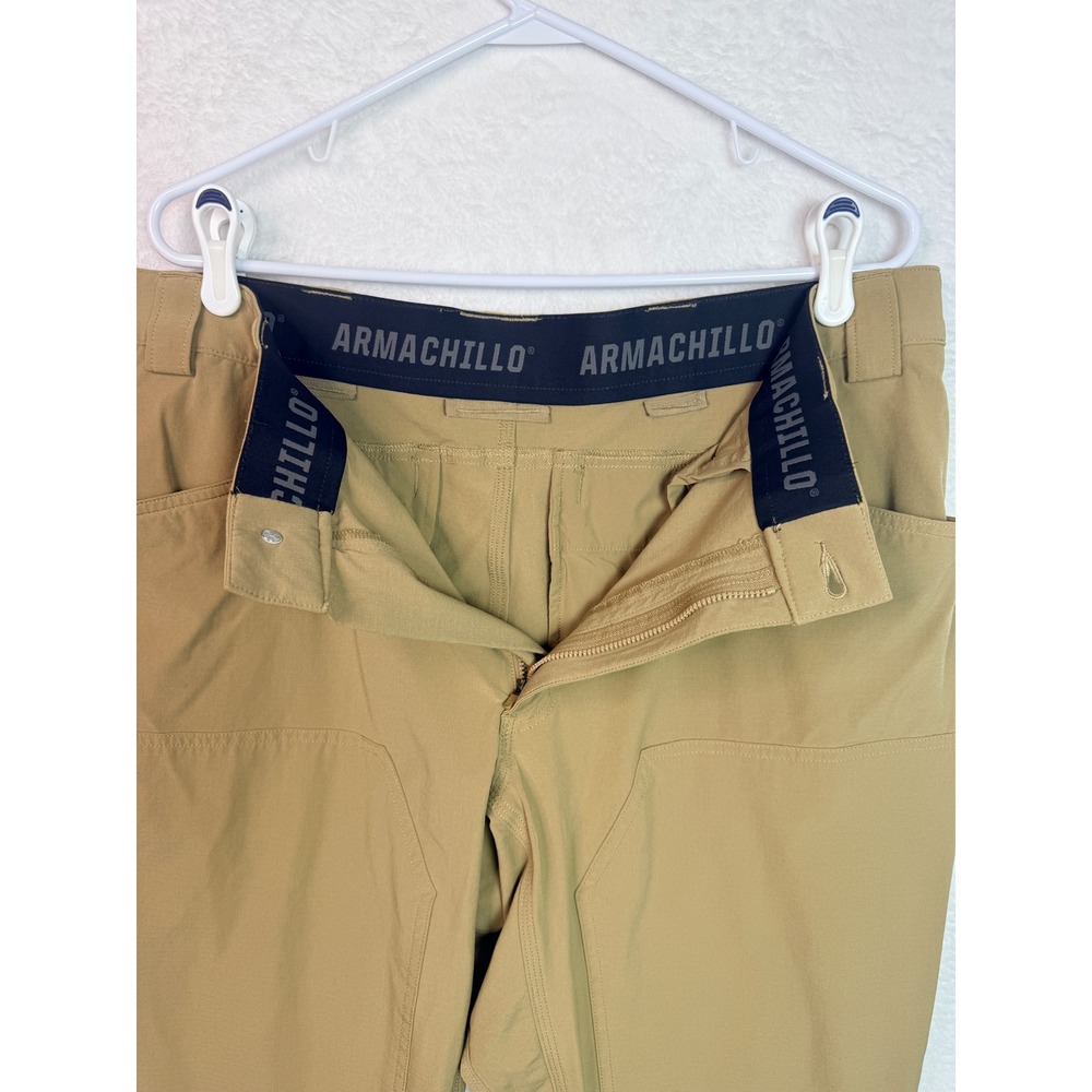 Duluth Trading Co Armachillo Cooling Pants Mens 40x32 Khaki Ripstop Hiking Work - Picture 6 of 13